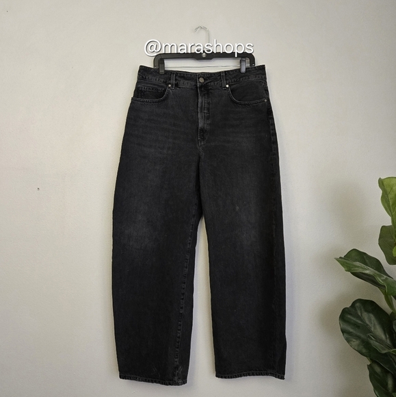 Goldsign Idris High-rise Wide-leg Jeans Black - Picture 3 of 8